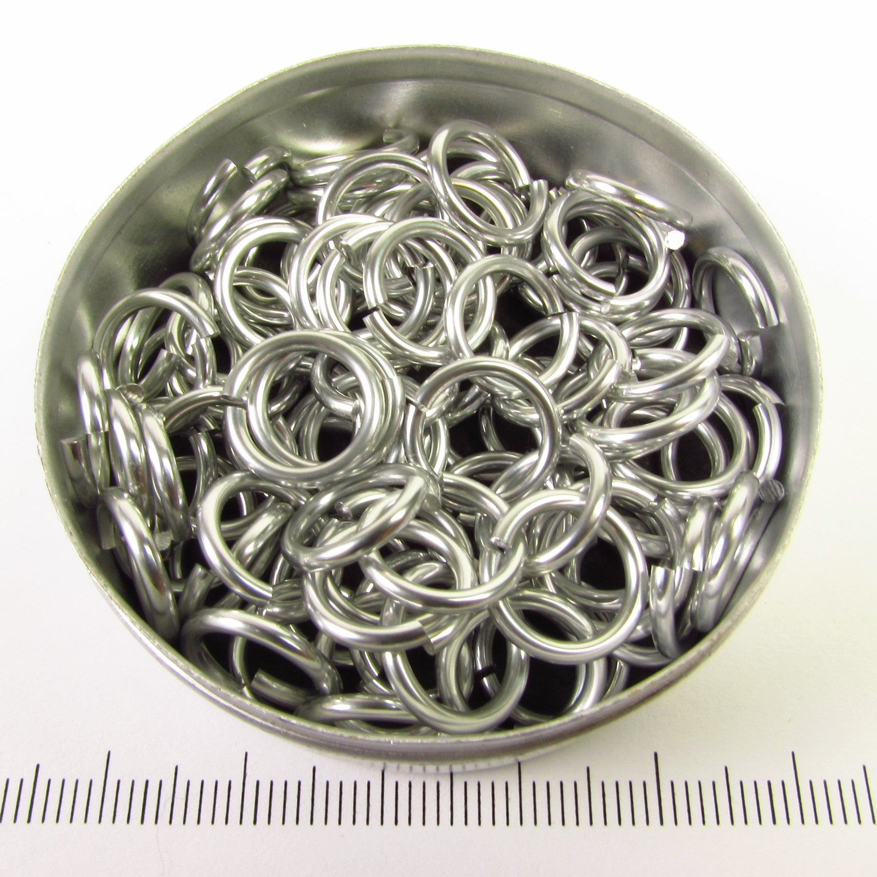 Glanzend zilverkleurig aluminium, 1,6x8,2 mm