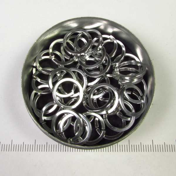 Glanzend zilverkleurig aluminium, 1,6x10,0 mm, vierkant draad