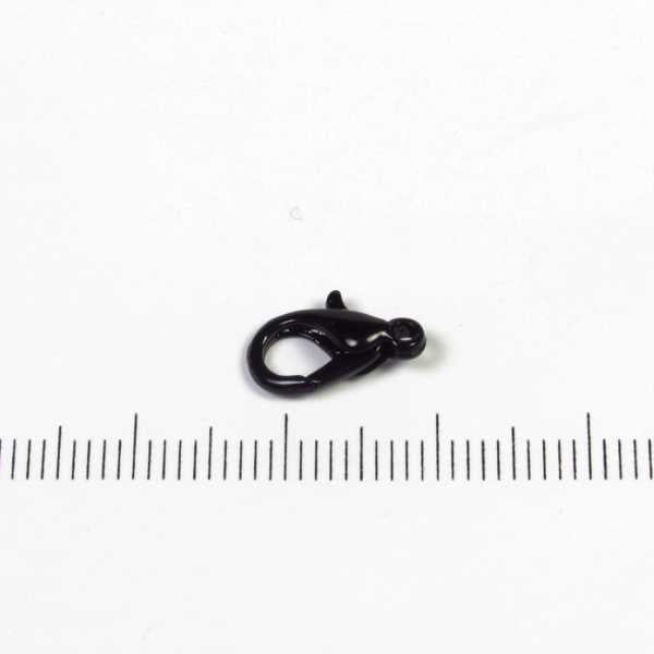 Zwart gelakte karabijnhaak, 12 mm