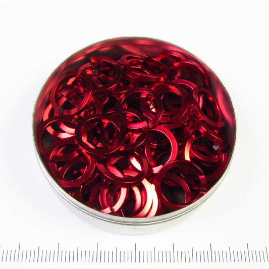 Glanzend rood aluminium, 1,6x10,0 mm, vierkant draad