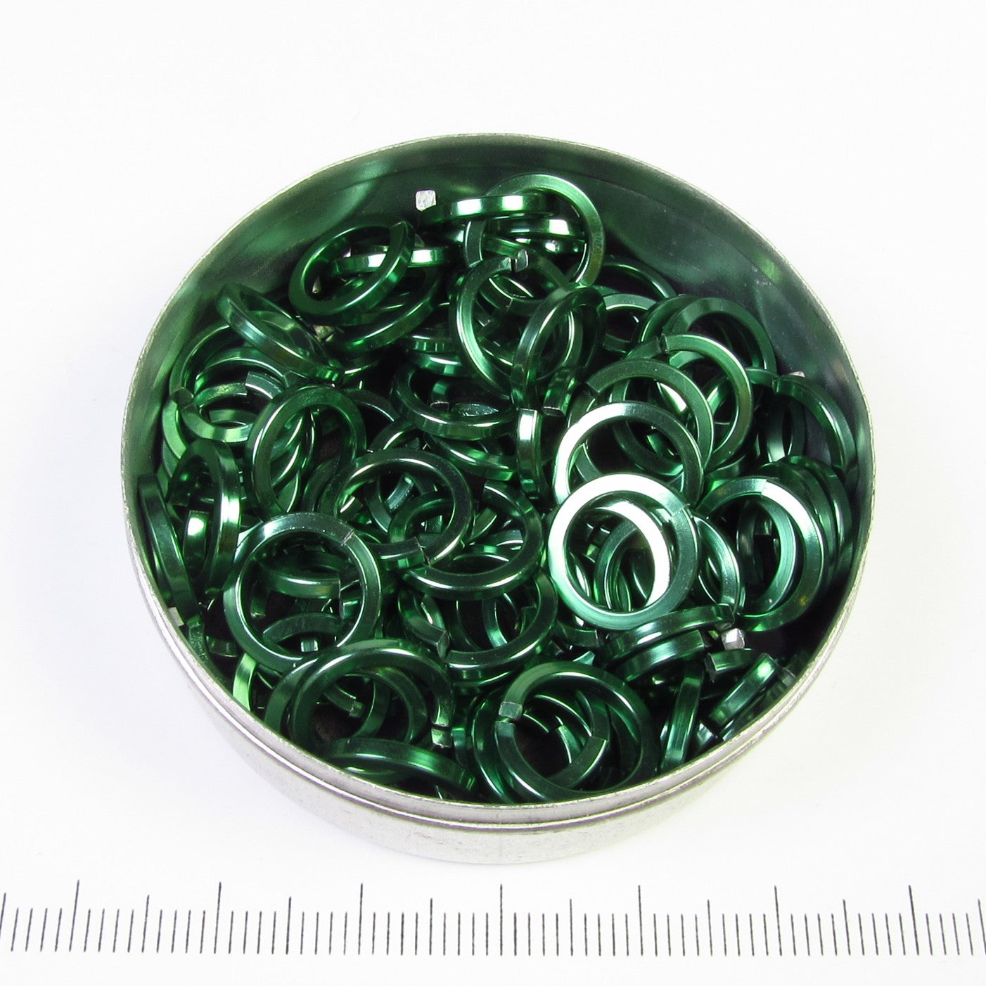 Glanzend groen aluminium, 1,6x8,2 mm, vierkant draad