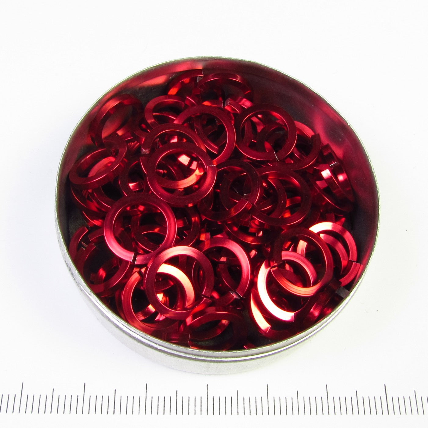 Glanzend rood aluminium, 1,6x8,2 mm, vierkant draad