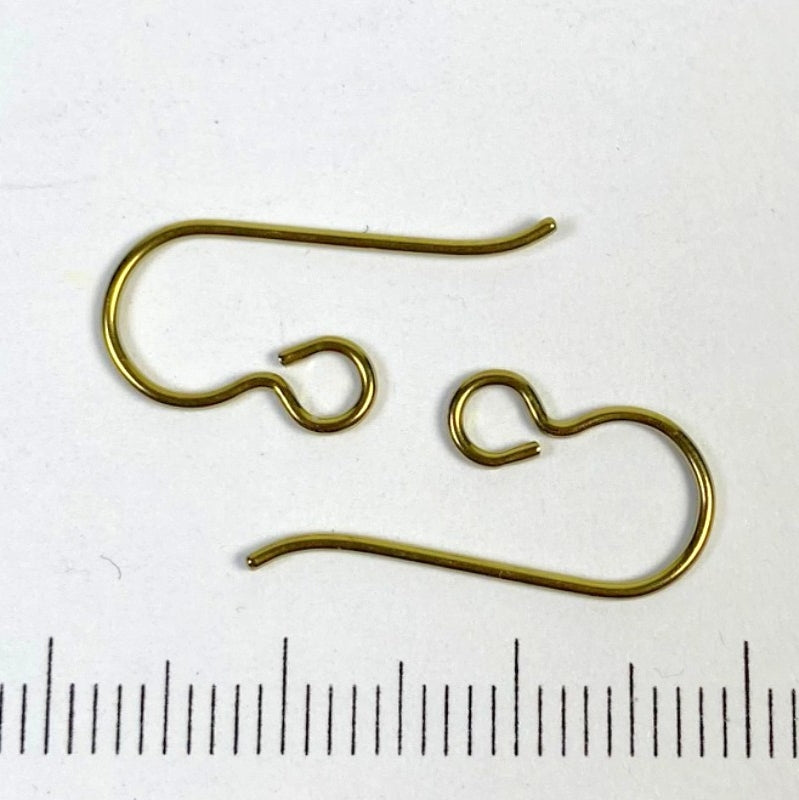 Niobium oorbelhaakjes 1 paar, geel