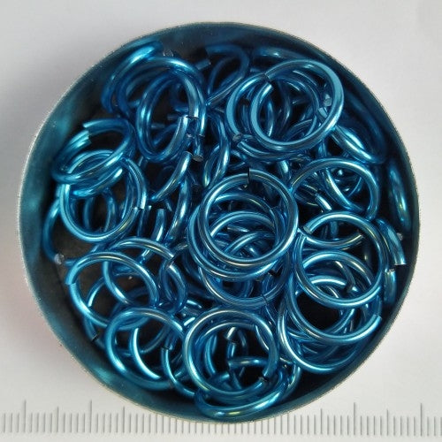 Glanzend lichtblauw aluminium, 1,6x10,0 mm