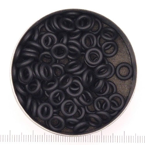 Zwart rubber, 1.9x4.2 mm
