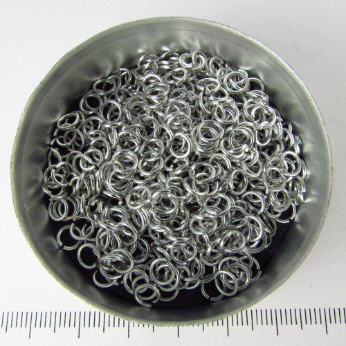 Glanzend zilverkleurig aluminium, 0,8x3,4 mm