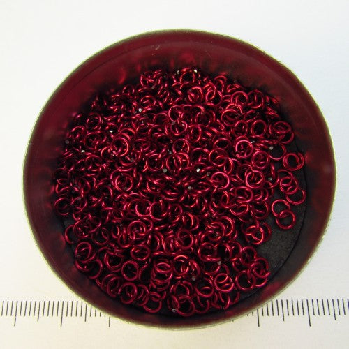 Glanzend rood aluminium, 0,8x2,4 mm