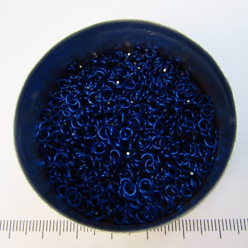 Glanzend diepblauw aluminium, 0,8x2,4 mm