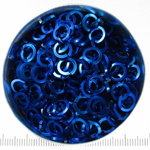 Blauw aluminium, 1,2x5,0 mm, vierkant draad