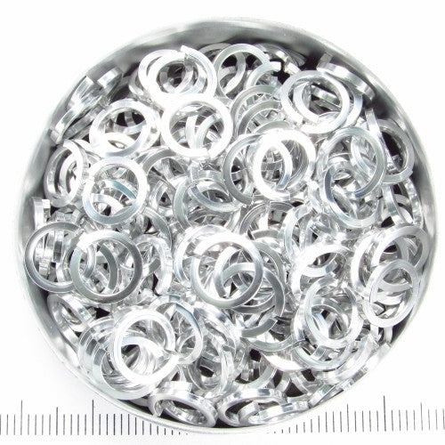 Zilverkleurig aluminium, 1,2x6,6 mm, vierkant draad