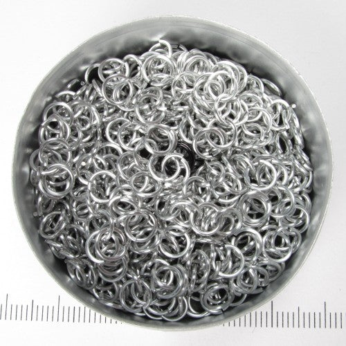Glanzend zilverkleurig aluminium, 0,8x4,2 mm