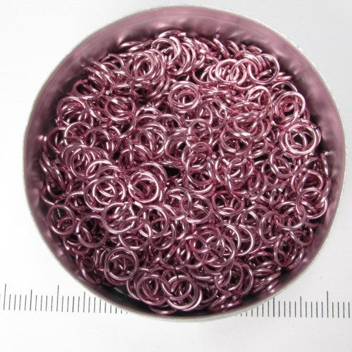 Glanzend zachtroze aluminium, 0,8x4,2 mm