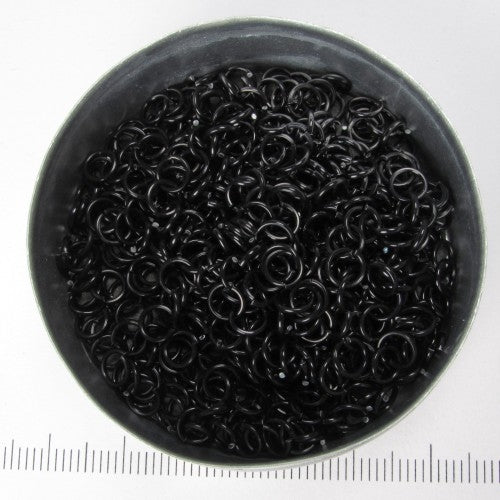 Glanzend zwart aluminium, 0,8x3,4 mm