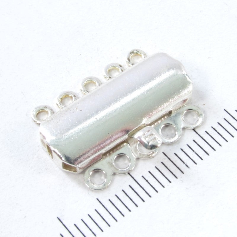 Bakslot vijf rijen, verzilverd