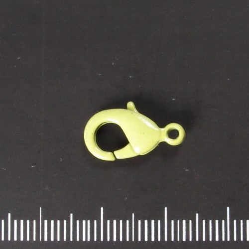 Geel gelakte karabijnhaak, 15 mm