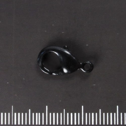 Zwart gelakte karabijnhaak, 15 mm