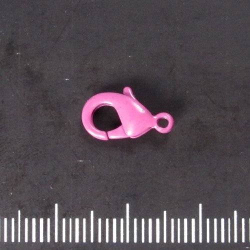 Roze gelakte karabijnhaak, 12 mm