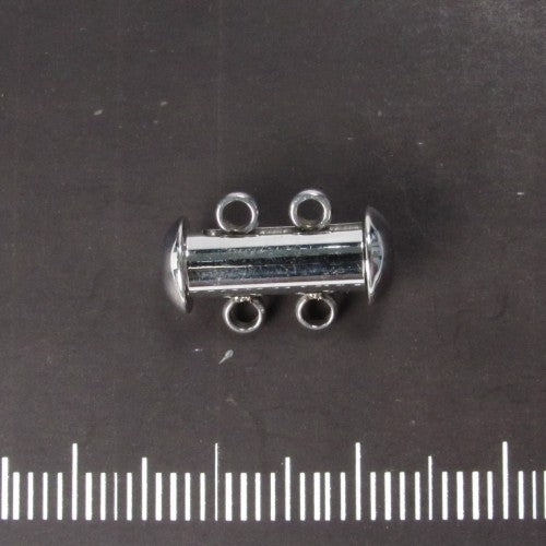 Schuifsluiting twee rijen, RVS