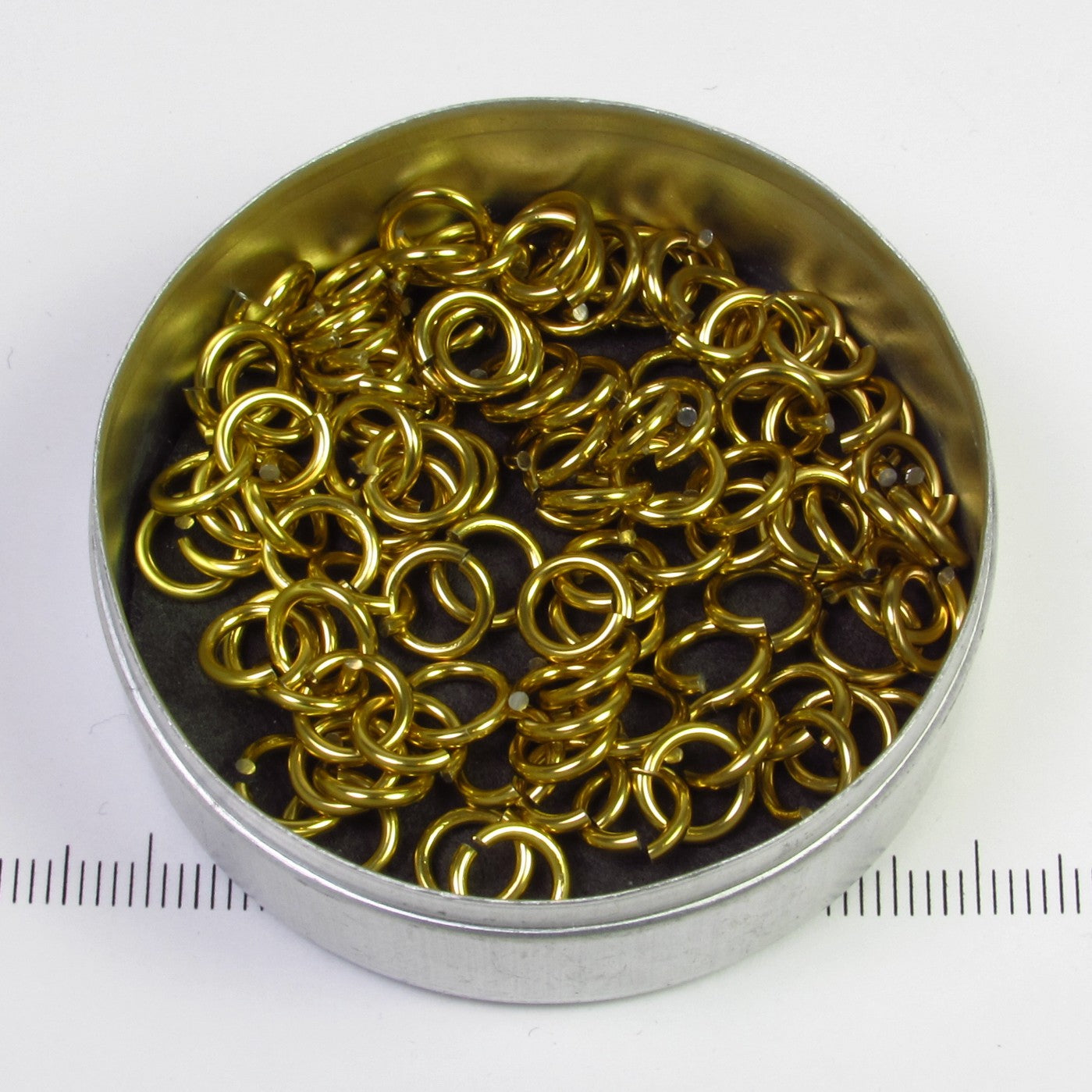 Glanzend goudkleurig aluminium, 1,2x5,0 mm