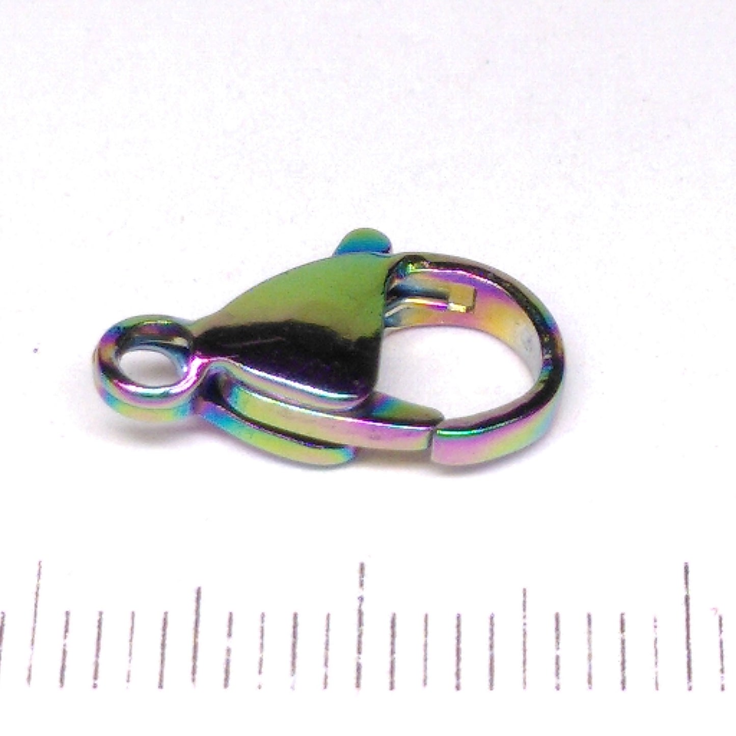 RVS karabijnhaken, 15 mm