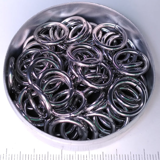 Gesloten RVS ringen, 2,0x10,0 mm, 1000 ringen
