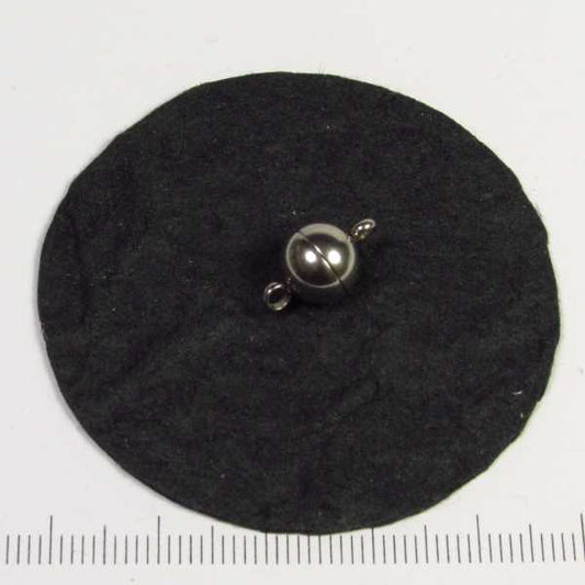 RVS magneetsluiting bolvormig, 2mm oog