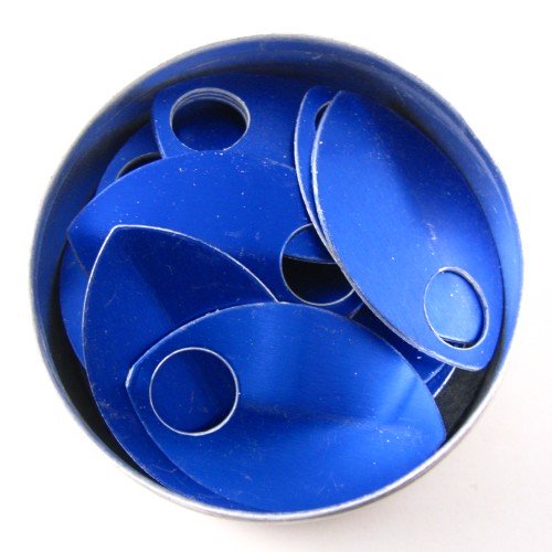 Grote blauwe aluminium schubben