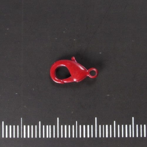 Rood gelakte karabijnhaak, 12 mm