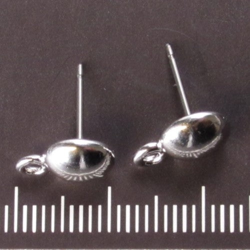 Titanium oorstekers met oog, 1 paar
