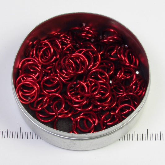 Glanzend rood aluminium 1,2x6,6 mm